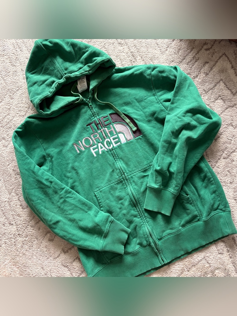 The North Face Men’s Green Full-Zip Logo Hoodie